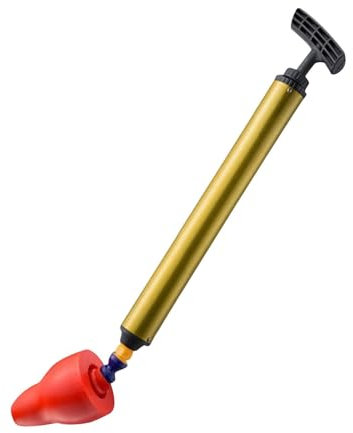 JISADER Stantuffo per lavandino Stantuffo per WC Anti intasamento Dispositivo per stantuffo per dragare per carichi pesanti Strumento idraulico per scarico, Rosso