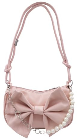 Damen Mädchen Retro Hobo Handtasche Unterarm Schultertasche Perlen Griff Clutch Tasche Tragetasche für Hochzeit Party Reisen