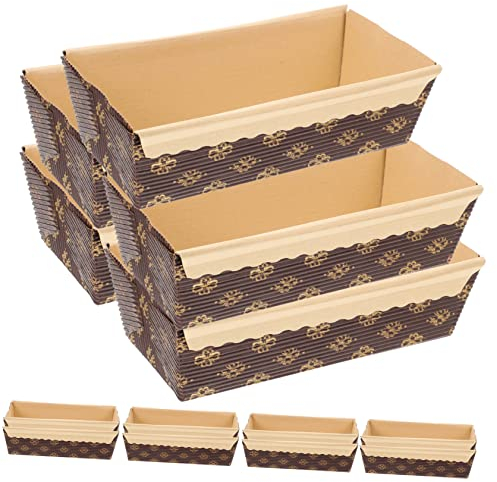 Mikinona 25pezzi Teglie Di Carta Per Plumcake Rettangolari Usa e Getta Resistenti Alte Temperature Per Forno e Friggitrice Ad Aria Per Eventi Al Chiuso e Aperto