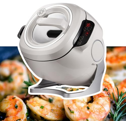 Lakenbroade Máquina de cocción automática, Robot salteado automático, Robot de Cocina con Panel táctil 6L con rotación de 360° y Calentamiento Integral 3D