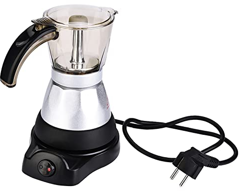 Kuuleyn Moka elettrica di grande capacità, piano cottura, macchina per caffè espresso, caffettiera (150ML)