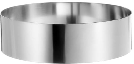 sourcing map Round Cake Ring 7 x 2 Inch Seamless Stainless Steel Pastry Mousse Dessert Ring Mirror Coating for Baking Cooking Making Tool