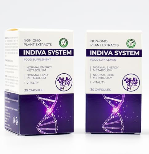 Indiva System - Suplemento dietético para quemar grasas, potente control del apetito, para hombres y mujeres, con espirulina y cafeína. 30 cápsulas (2)