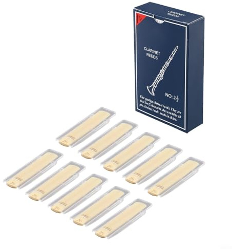 Rico Blätter für Bb-Klarinette, dünn und ungefeilt, Stärke 1, 1,5, 2, 2,3, 3,5, perfekt für Ihr Instrument (2,5)