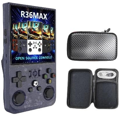 R36S Max, nuova versione aggiornata della console di gioco R36S, console di gioco portatile, sistema Linux open source, scheda TF da 64 GB, 15.000 giochi retrò, schermo IPS da 4, console di gioco