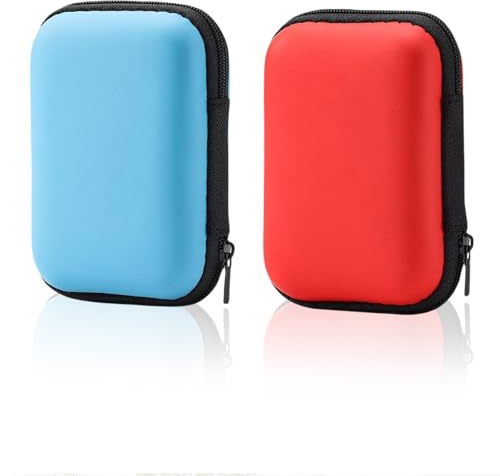 Mrltau 2 Pcs 14 * 10 * 4 cm Spielkarten Etui für Skip BO Skyjo Phase 10 UNO Cabo Kartenspiel, Platz für bis zu 216 Karten, Sammelkarten Box, Kartenbox Spielkarten(Blau + Rot)
