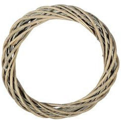 FloristryWarehouse Round Wreath Base Woven Natural Willow 30cm/12 Inch Outer Diameter Grey Wash