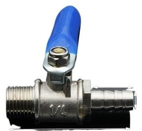Hose Barb BSP Female Male Thread Two Way Brass Pneumatic Mini Ball Valve for Air Compressor(NO4)