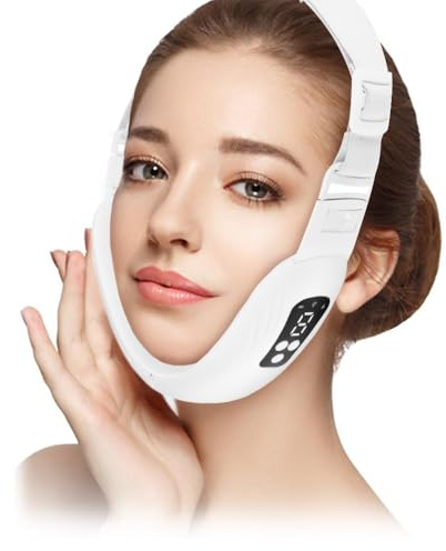 Reductor de Papada Lifting, EMS Masajeador Facial Eléctrico en V Cuchillo de Belleza 3 Modos para Dispositivos Tonificantes, Antioxidantes y Reparadores de La Piel