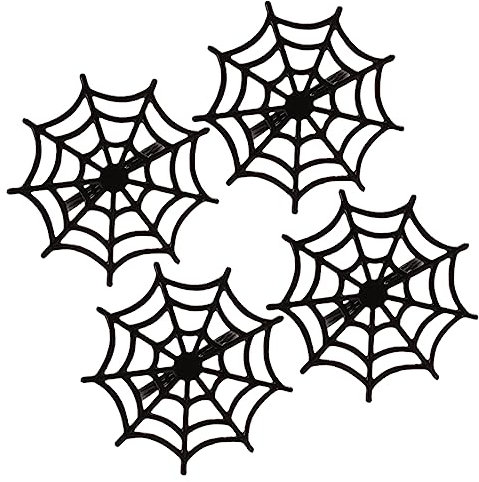 BESPORTBLE Schwarze 4er Set Spinnennetz Serviettenringe Aus Metall – Gruselige Tischdekoration Für Halloween-Partys - Kostümfeiern Und Hochzeiten Ideal Für Kreative Anlässe