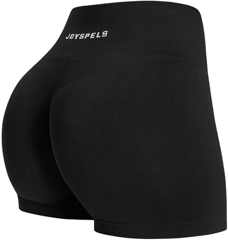 JOYSPELS Womens Seamless Gym Shorts - High Waist Booty Running Yoga Sports Workout Activewear Shorts for Women