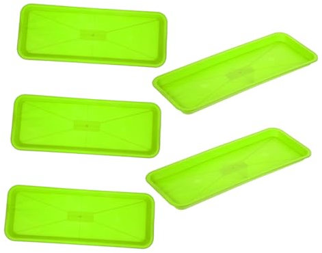 INOOMP 5pezzi Vassoio Rettangolare per Piante in Sottovaso in Pp per Piante Domestiche - per Vasi Perdite d Davanzale