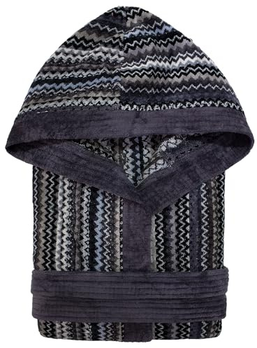 Nada Home Robe en velours côtelé avec capuche Jacquard 7126 pour homme et femme, XL
