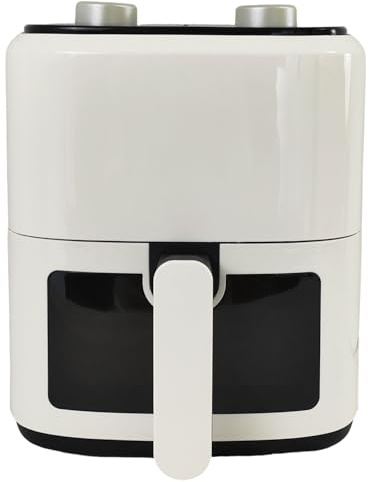 Air Fryer 5.5L Non-Stick Rapid Cooking Hot Oven Basket Low Fat Oil Meals 1350W with 60 Minute Timer White