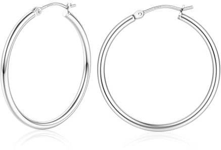 Chriscoco kreoler silver 925 örhängen förgyllda 14K kreoler guld stor medelstor liten allergivänliga lätta örhängen silver 925 15/20/25/30/40/50/60/70 mm