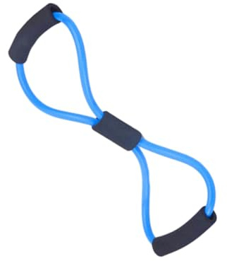 Azul Ejercitador de Tracción Expansor de Pecho 8 Formas | Asas, Tpr, 2 Piezas, Uso en Oficina Lugar, para Mujeres y Hombres