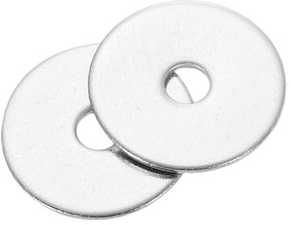 QUARKZMAN 100Pcs Rondella Piatta 4mm ID X 20mm OD X 1.2mm Spessore Argento | Acciaio Inossidabile 304, M4, Fabbriche Riparazioni Cucine Negozi E Costruzioni aperto, Per Bulloni Viti