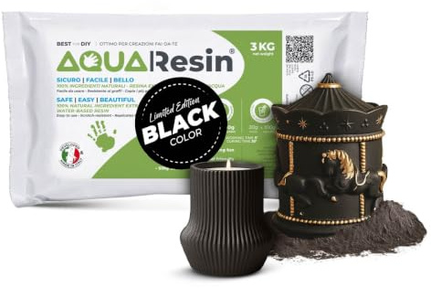 AQUA RESIN Yeso para Manualidades Premium Made in Italy (3 kg) | Yeso Cerámico para DIY en Alternativa a Escayola para Manualidades Natural, Atóxico para Moldes de Silicona