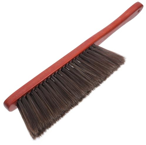Toyvian Versatile Cleaning Tool with Soft Bristles Ergonomically Designed Long Handle Whisk Broom Wooden Hand Broom Brush with Extended Handle for Sofa and Car Dust Cleaning