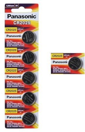 Panasonic CR2025 3 V Lithium Batterie Pack 1 x (5 x) = 5 Single Use Akkus