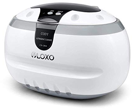 VLOXO CD-2800 Ultrasonic Cleaner Jewellery Cleaner 600ml 50W 42khz Silver Cleaner for Jewelry Ring Earring Necklace Glasses Watch Metal Coins Dentures Razots Tattoo Tools[Energy Class A+++]