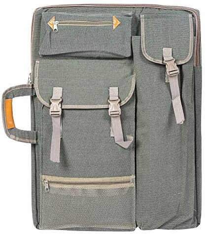 Skizze Zeichentasche, 66 x 50 cm, Wasserdichte Multifunktionale Kunsttasche, Smoly Grau