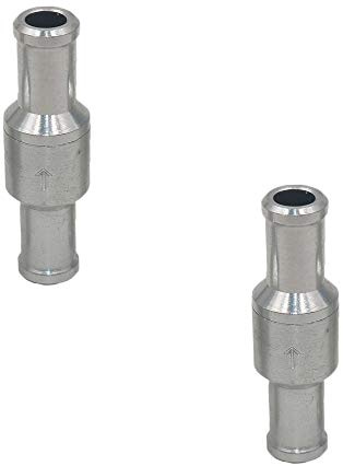Acxico 2Pcs Brake Servo Booster No Return Inline Check Valve Vacuum Hose 10mm 1 Way Check Valve