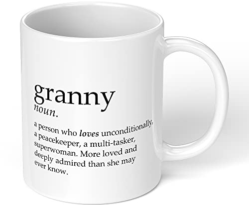 Print Maniacs Mothers Day Mug Christmas Birthday Gift Her Auntie Nanny Grandma Nanna Coffee Tea Gift Mum Noun (Granny)