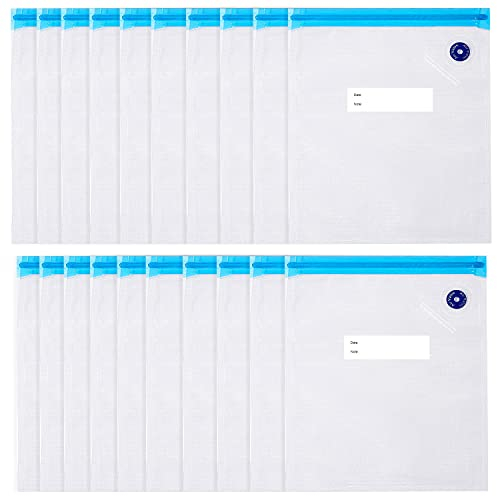 Vakuumversiegelte Bags Kit, 20 Wiederverwendbare Beutel Vakuumbeutel für Lebensmittelaufbewahrung und Vakuumgaren, BPA Frei