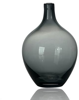 XIUWOUG Schwarze Glasvase, Ballonvase für Pampasgras, Deko Blumenvase für Moderne Wohnkultur (Nur Vase), Klein
