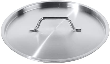 METRO Professional Edelstahldeckel, Ø 28 cm, mit Griff aus Edelstahl und Dampföffnung, spülmaschinenfest, silber