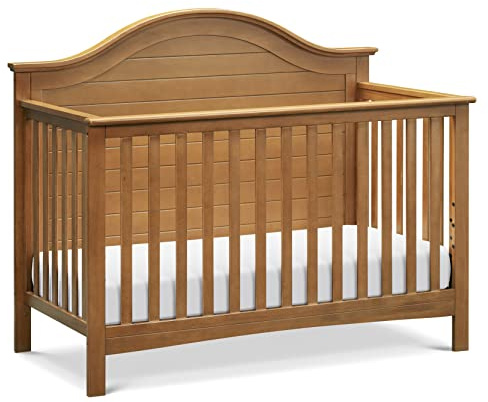 Carter’s by Davinci Nolan 4-in-1 Baby Crib - Convertible to Toddler Bed, Daybed, Full-Size Bed - GREENGUARD Gold Certified - 4 Adjustable Mattress Heights - Conversion Kit Sold Separately - Chestnut