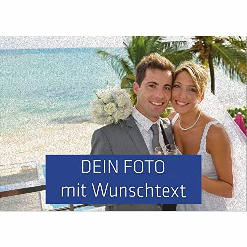 INDIGOS UG - Fotoschild 40x30 cm - Schild selbst gestalten - mit Foto und Text Bedrucken - Fotodruck personalisiert individuell - Fotogeschenk - Bilder