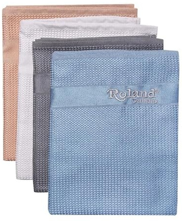 Roland Germany Mikrofaser Putztücher Allzwecktücher Reinigungstücher Trockentuch 4 er Set Premium Tücher