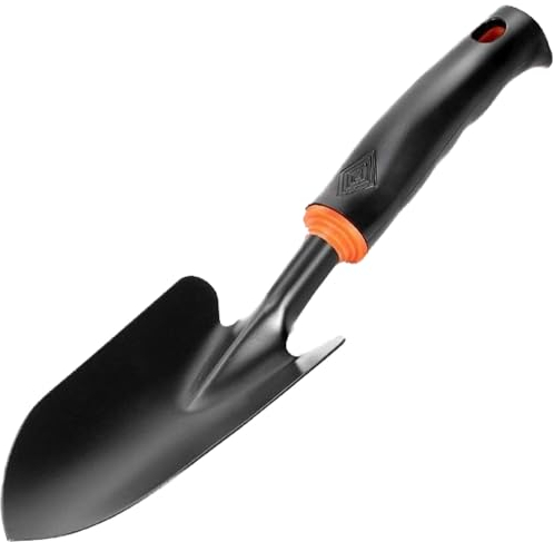 Garden Trowel Hand Shovel Heavy Duty Gardening Hand Trowel with Ergonomic Grip Rust Resistant Garden Tools Small Spade for Planting Transplanting, Weeding, Moving and Smoothing Soil-Gardening Gift