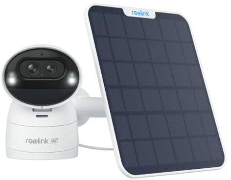 Reolink 4K Solar Überwachungskamera Aussen Akku mit 360° PTZ, Auto-Tracking, Dual Lens, 8MP WLAN Kamera Outdoor, 30m Farbnachtsicht, KI-Erkennung, 2.4/5GHz WLAN, Argus Track+6W Solarpanel