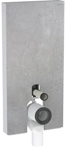 Geberit Monolith Sanitärmodul für Stand-WC, 101cm, Wasseranschluss seitlich, mit P-Anschlussstutzen, 131.003.JV.5, Farbe: Steinzeug Betonoptik