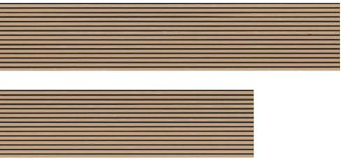 HPFloor Akustikpaneele Holz 240x60 Brau|3D Wandpaneele eiche|MDF Lamellenwand|Wandverkleidung innen zur Schalldämmung & Schallschutz|Holzpaneele Wand Filz Dunkelgrau