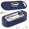 LIFEJXWEN 400 ml Limpiador Ultrasonidos, Ultrasonidos Limpieza con 2 Configuracion de Tiempo, 45KHz Alta frecuencia Limpiador Gafas Ultrasonico para Gafas Anillos Monedas dentaduras postizas(Blau)
