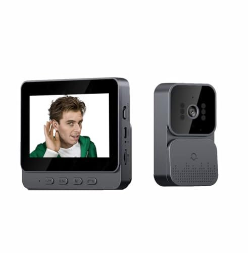 TKMARS Video Doorbell with Monitor Wireless, Night Vision 2-Way Intercom Doorbell Camera Wireless with Display 2.4 GHz Connection