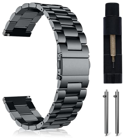 MaEiol 22mm Edelstahl Metall Armband für Xiaomi Watch S4 /S4 Sport/Xiaomi Redmi Watch 5 Active /5 Lite, Business Uhrenarmband Armbänder Armband Ersatzarmband für Herren Damen - Spacegrau