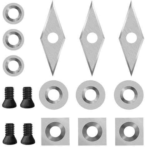 Dranng Outils de tournage du bois en carbure pour tour,outils de tour - Outil d'insertion de carbure de tournage sur bois - Les fraises indexables en carbure de tungstène insèrent des carrés ronds