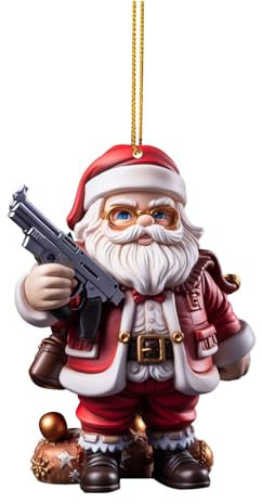 Eauptffy Weihnachtsbaum Deko Acryl Weihnachtsbaum Weihnachtsmann Deko Lustige Anhänger Ornament Weihnachtsdeko Heimdekoration Weihnachtskugeln Für Weihnachten Dekoration Und Geschenk