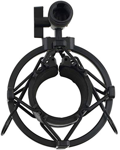 Msuiiixcccc Universal 3KG Bearable Load Mic Microphone Shock Mount Clip Holder Stand Radio Studio Sound Recording Bracket Black Professional