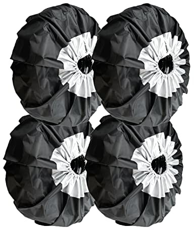 Couvertures de pneus universelles Set Accessoires de Protection des pneus Oxford 4 pièces pour Le Camion de remorque RV 80 cm 47 cm