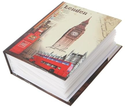 Álbum de fotos vintage con 100 bolsillos, página de inserción de fotos de 6 pulgadas, recuerdo familiar (Y8AA5AC301231-02)