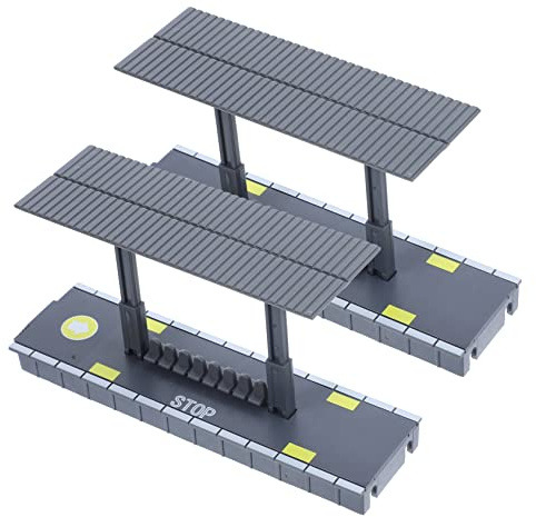 2pcs DIY Railway Platform Model for Train Scene Building Miniature Station Accessory Safe Design for Imaginative Play for Model Railway Layouts
