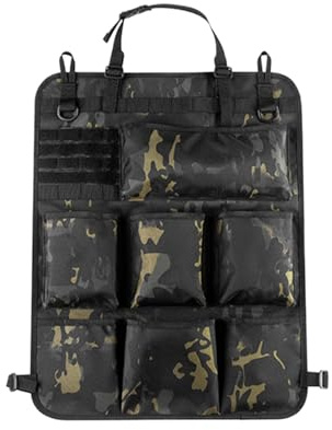 Organiseur de siège arrière de voiture, organiseur de rangement pour siège arrière, protection contre les coups de pied Oxford 900D avec 8 poches pour l'organisation du véhicule, le confort des