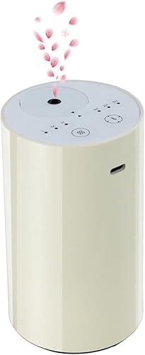 Cavir wasserloser Diffuser, Reichweite bis zu 600 Quadratfuß, batteriebetrieben, 20 ml Fassungsvermögen, mit Timer- und Nebelstufen, Auto-Diffuser, tragbar für Zuhause, Büro und unterwegs