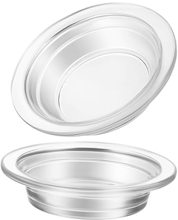 DECOMELODY 2 pièces Lot de Coupelles Verre Transparentes pour Chauffe Cire et Huiles Essentielles Plat Accessoires pour Brûleur de Parfum Surface Facile à Nettoyer Compatible avec Diffuseurs